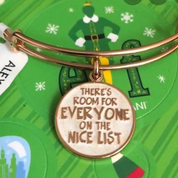 Elf Rose Gold Finish Nice List Bangle - Picture 1 of 1